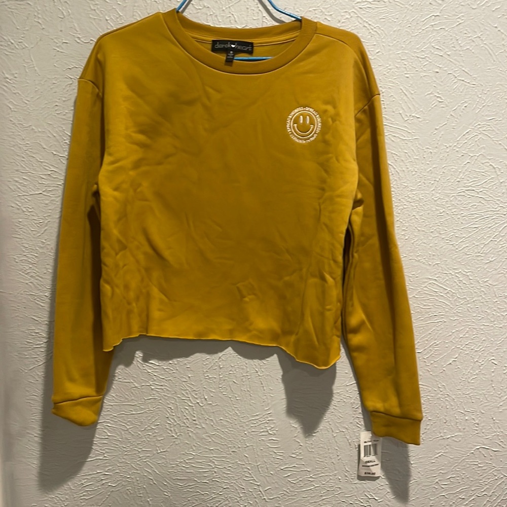 Yellow smiley sweater
